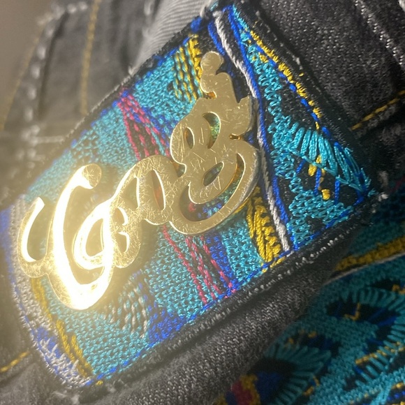 COOGI 101-041747 7/8 25 WASHED BLACK STRAIGHT LEG W/TOP STITCHING&CONTRAST CUFF - Picture 16 of 16